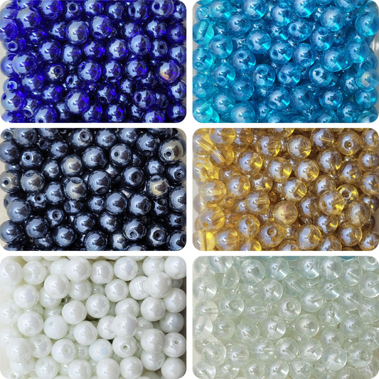 Multicolour and pearl 8mm beads fit into beading craft without making the design feel heavy.
