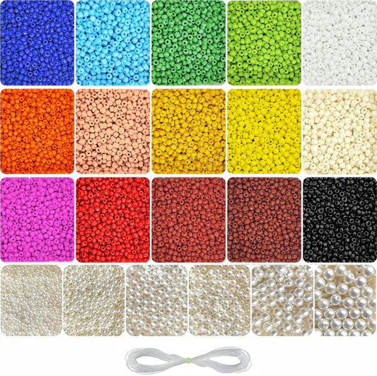 When bracelet making, necklace making and DIY jewellery projects needs a clean decorative look, pearl 18500 pc beads work well.