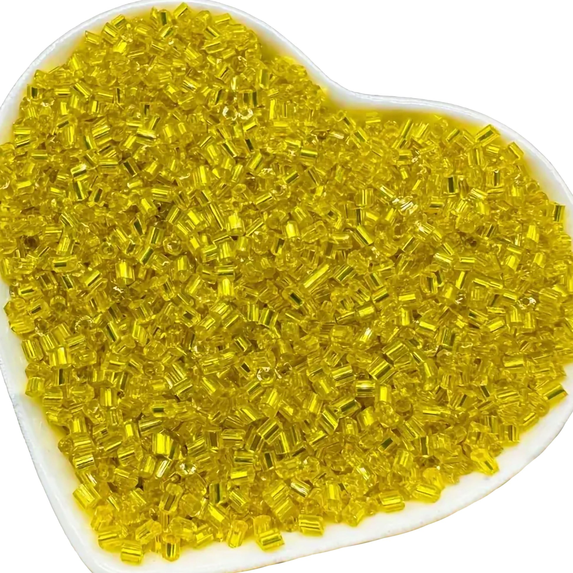 Use yellow and silver 2.5mm small cut cylinder silverline tubes 2.5mm shiny for DIY craft projects, creative hobby work and decorative handmade designs when the design needs a clean.