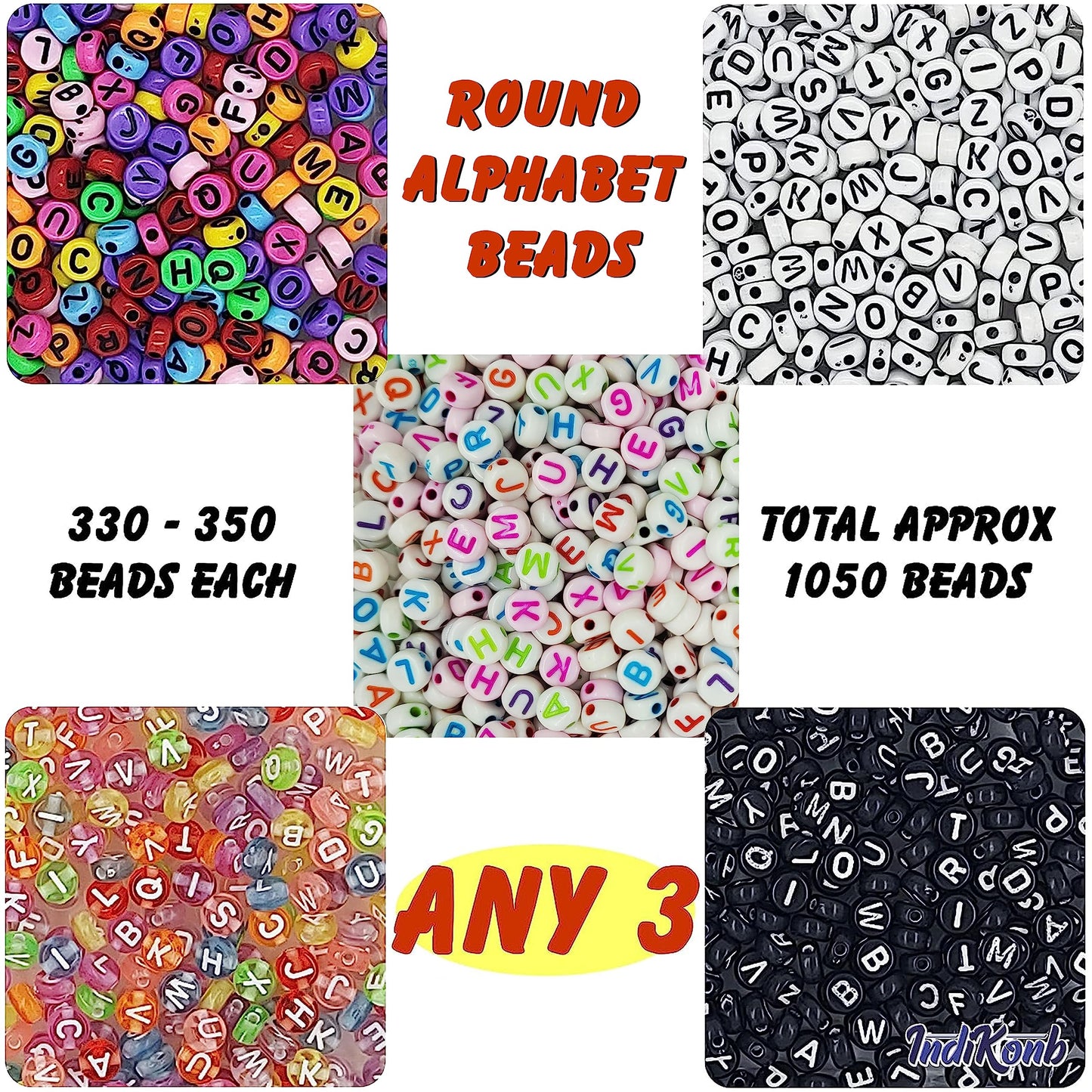 For a cleaner finish in beading craft, multicolour round and 6mm beads are a useful choice.