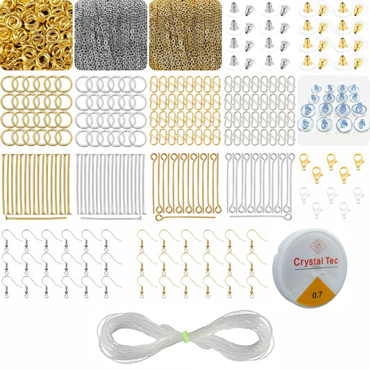 In DIY jewellery making, bracelet making and craft classes, gold and silver findings jewellery making kit add depth and neat finishing.
