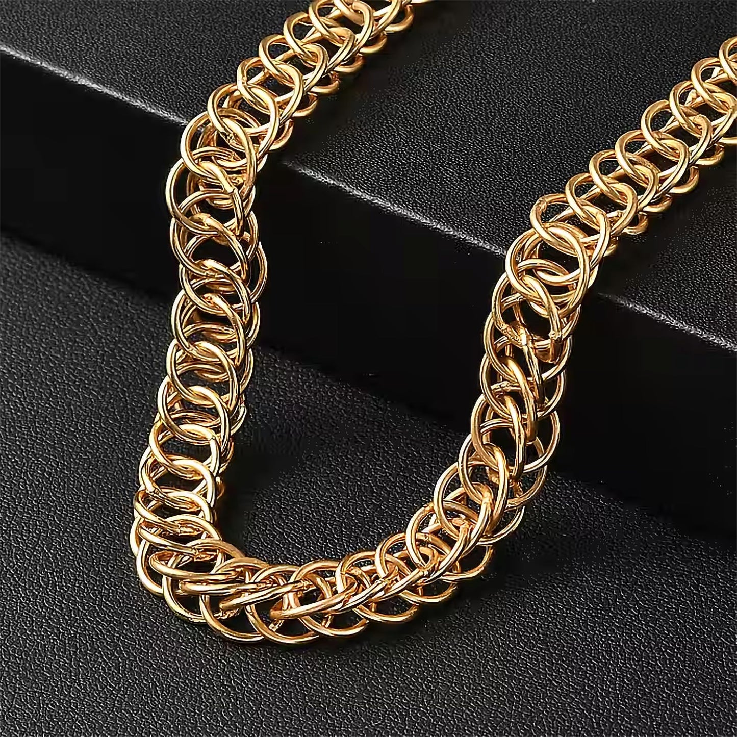 Make casual outfits feel complete with gold tone linked statement chain necklaces for fashion accessories.