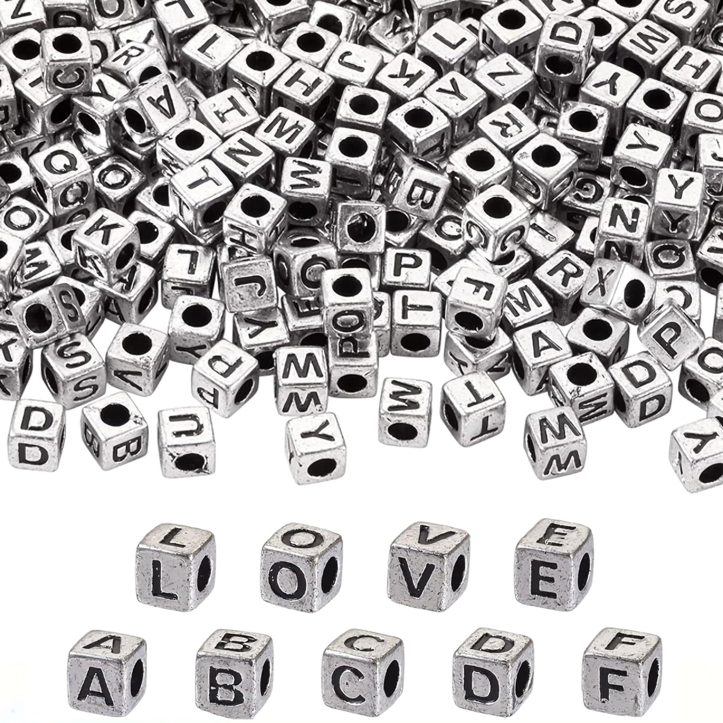 When bracelet making, necklace making and DIY jewellery projects needs a clean decorative look, silver black 6 mm and 6mm beads work well.