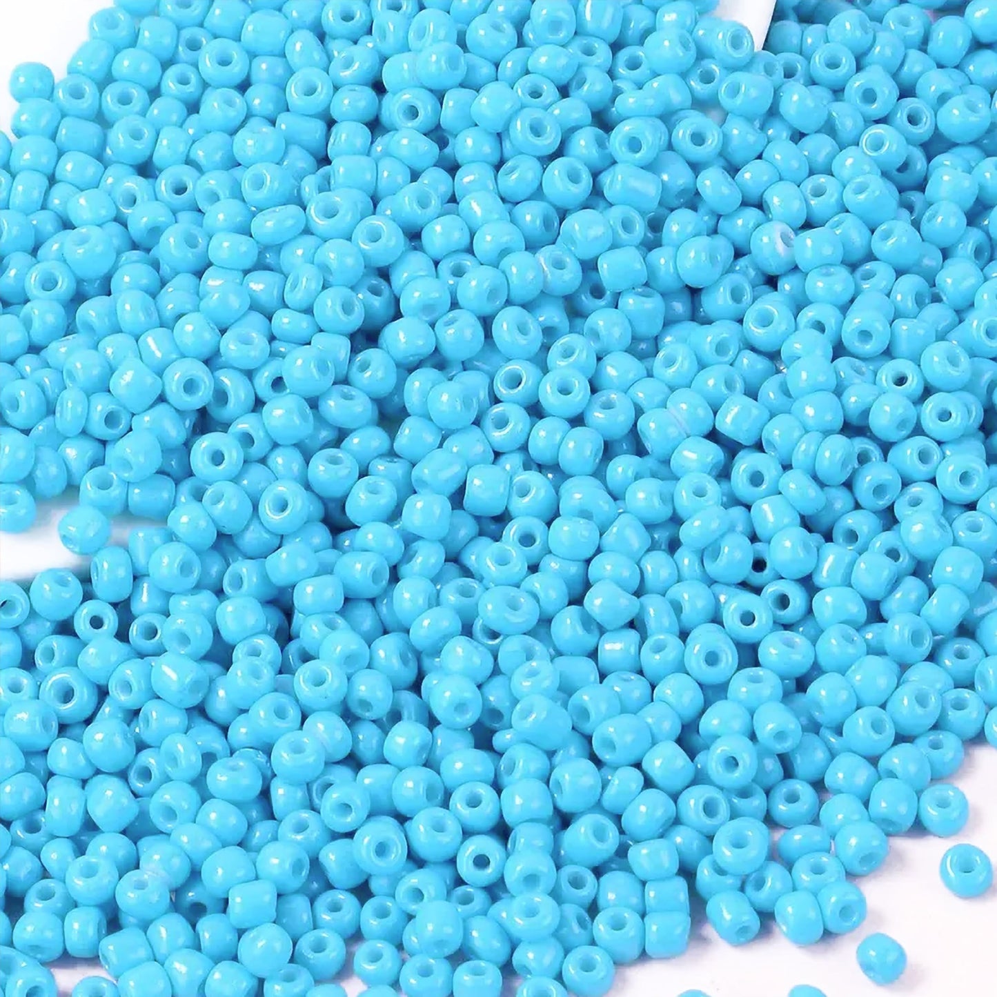 Sky blue 3mm and 3 mm beads support bracelet making, necklace making and DIY jewellery projects with a clean decorative finish.