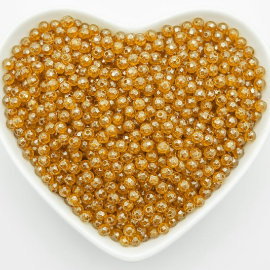 Crystal Rondelle Beads for Jewellery Making, 4mm Tyre Shape GOLDEN product image