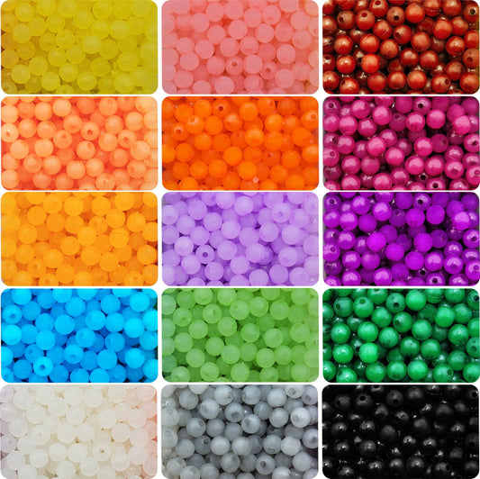 When bracelet making, necklace making and DIY jewellery projects needs a clean decorative look, 6mm and multicolour 6mm beads work well.