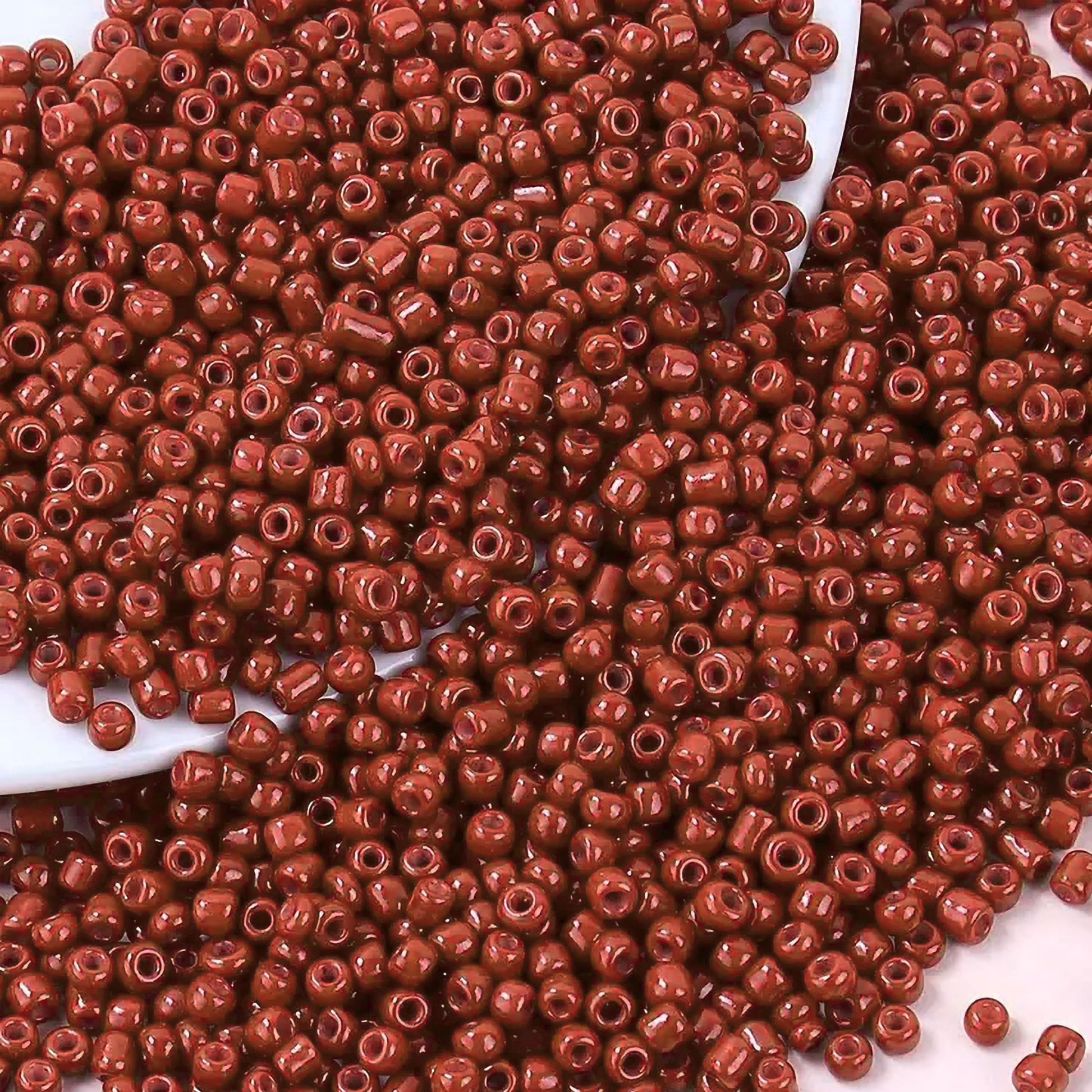 Add a clean decorative look into bracelet making, necklace making and DIY jewellery projects with brown 4mm and 4 mm beads.