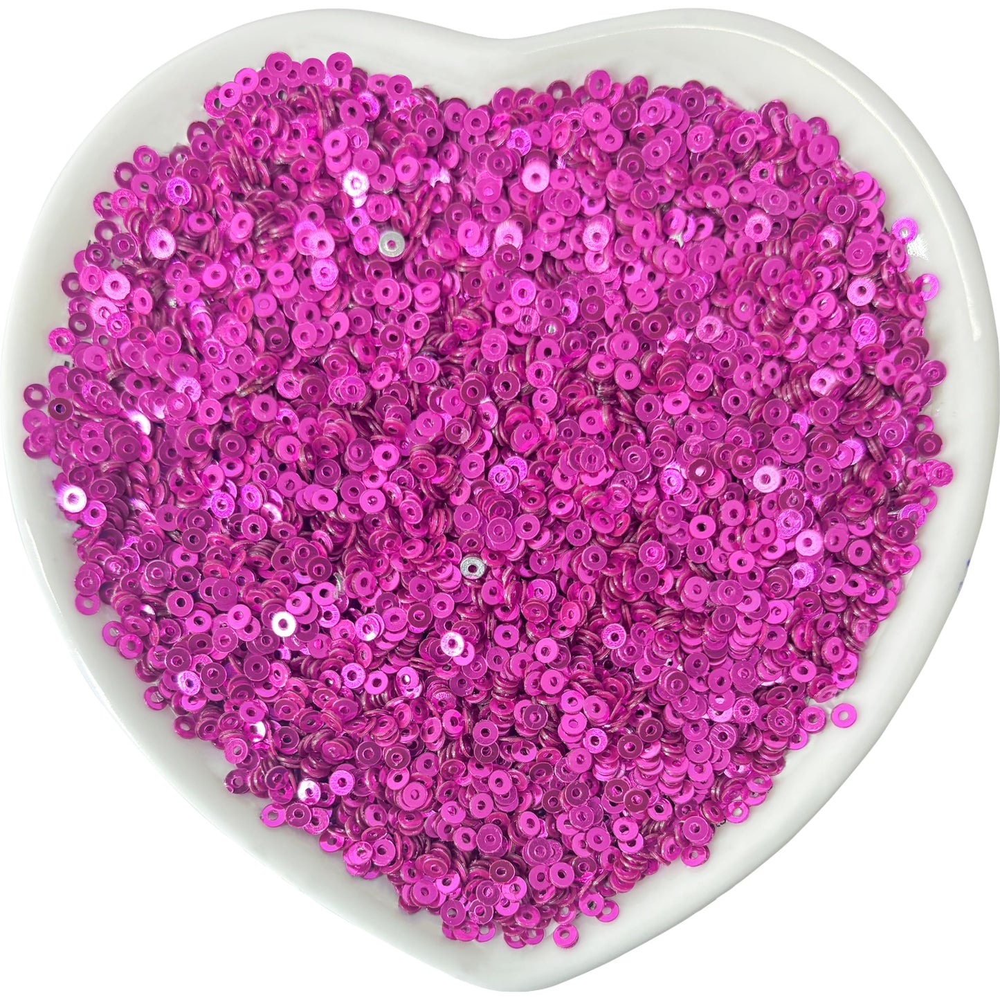 Embroidery Sequins, 2mm Flat Round Sitara, Shimmering Chumki MAGENTA product image