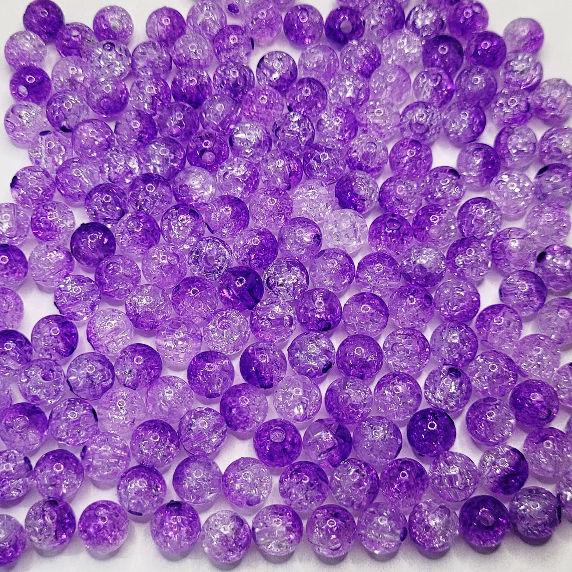 Dark Purple 8mm Crackle Dual Shade Craft Supplies for Bracelet and. Main product image showing the bracelet design and overall finish.