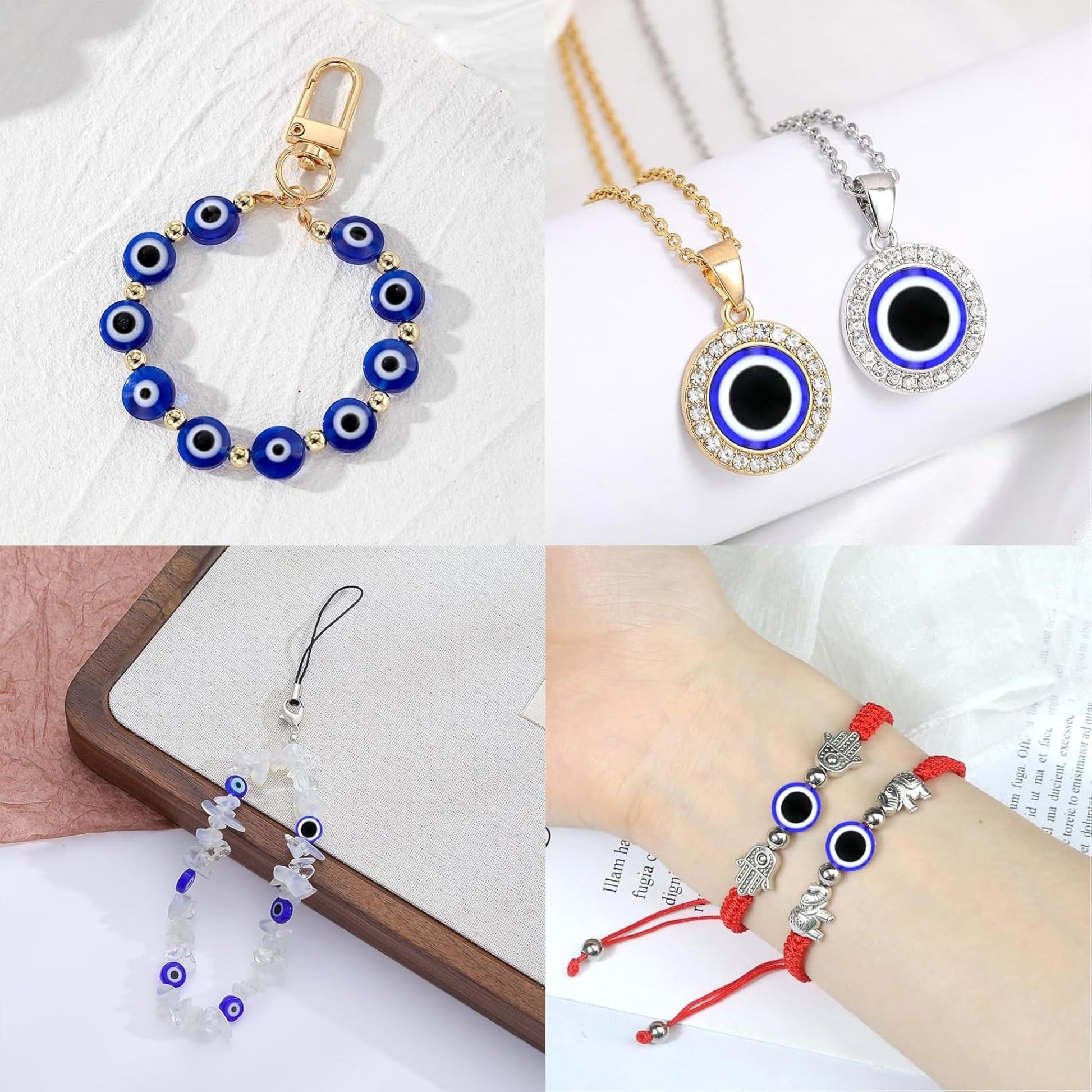 Evil Eye Beads Kit for Bracelet Making and Jewellery Craft Multicolour image 6