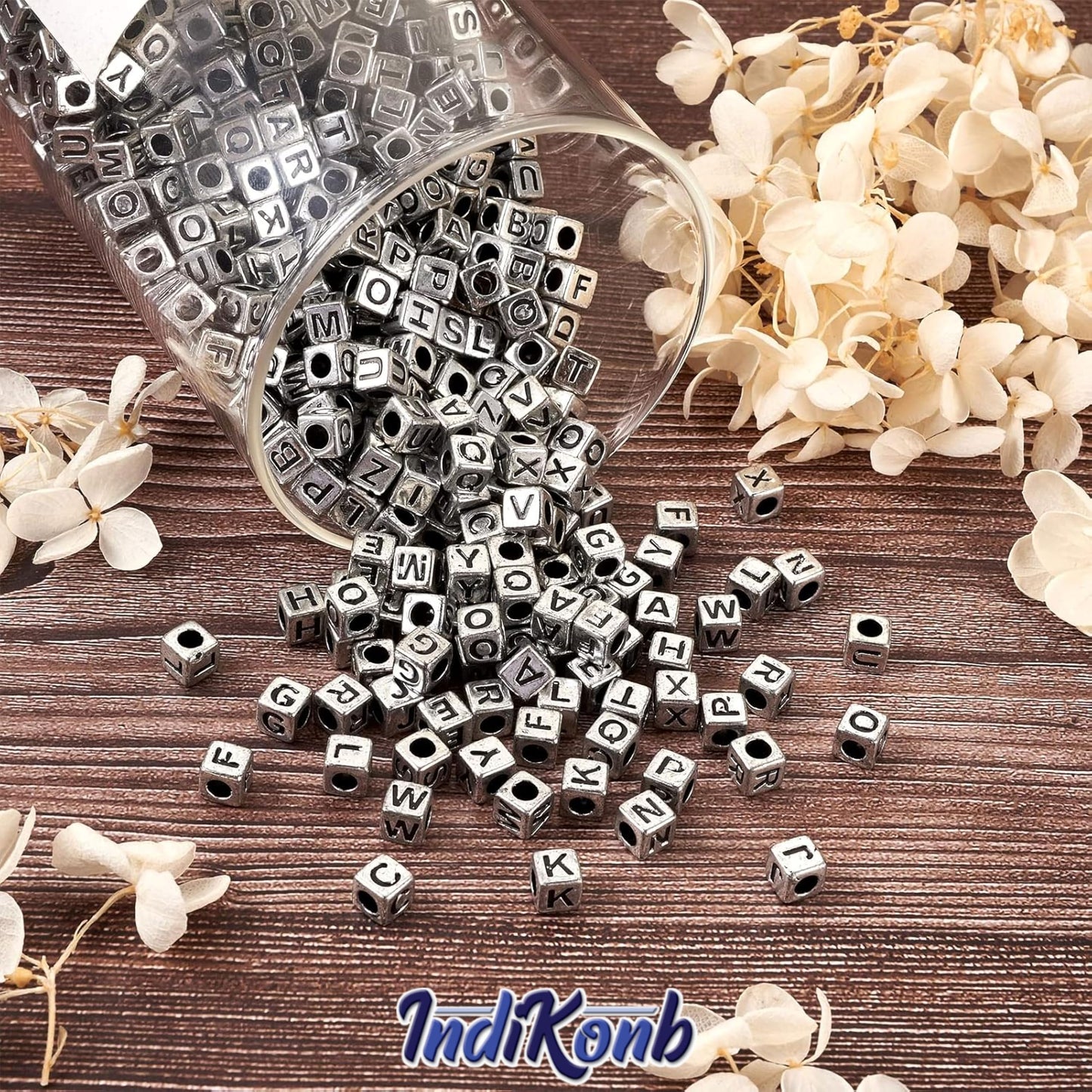 With silver black 6 mm and 6mm beads, handmade accessories and bracelet making gets projects a neat clean decorative finish.