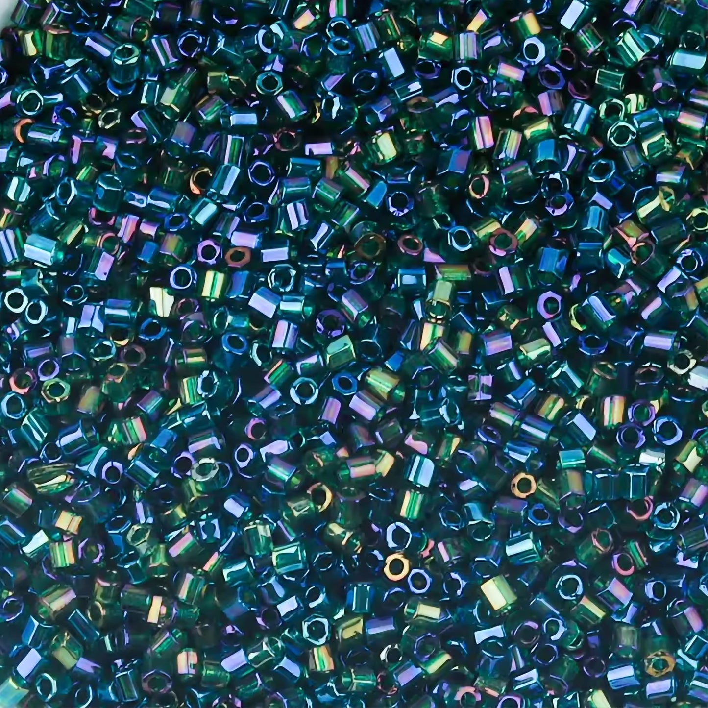 Dark green and rainbow 2.5mm small cut cylinder rainbow tubes 2.5mm colourful brings a polished accent to DIY craft projects, creative hobby work and decorative handmade designs.