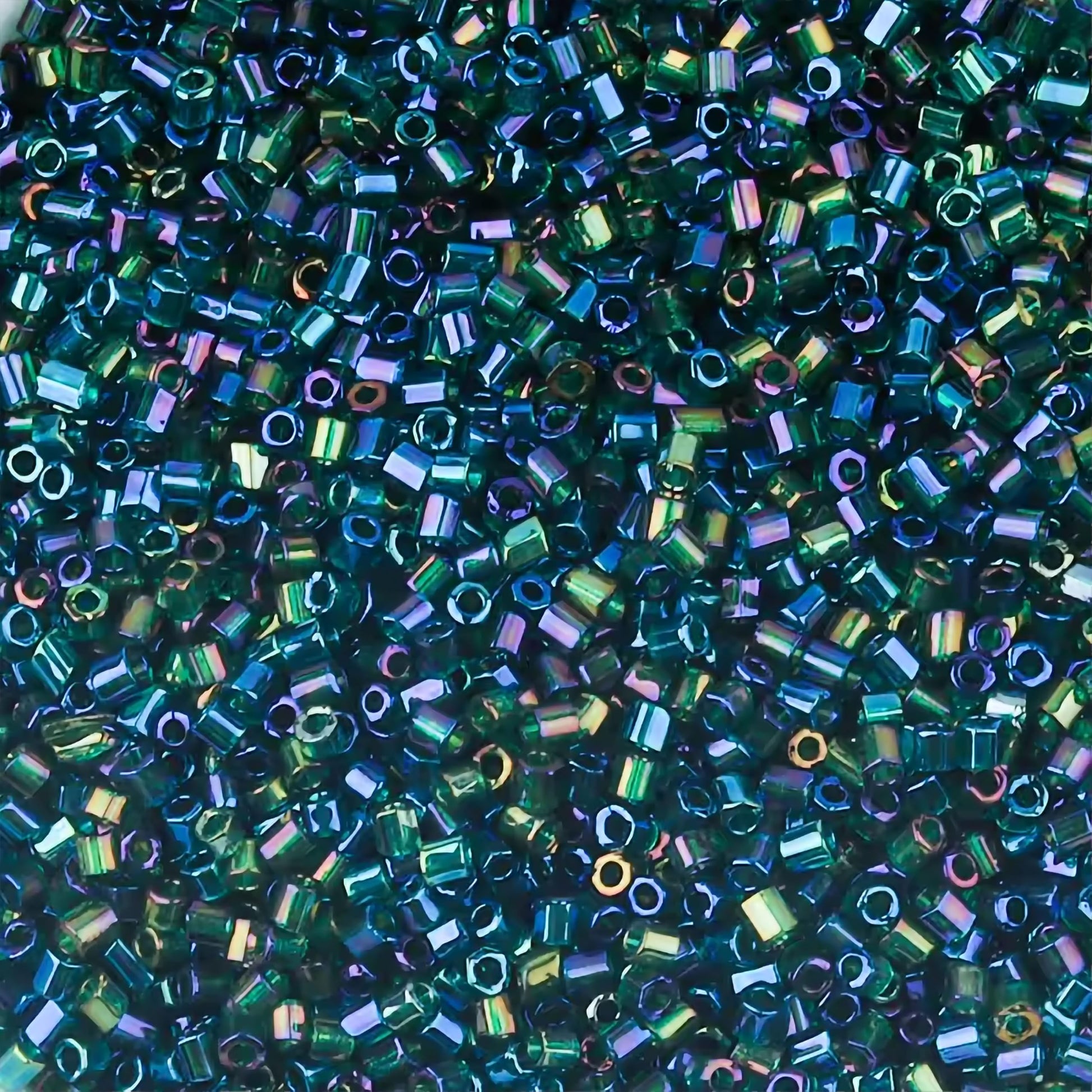 Dark green and rainbow 2.5mm small cut cylinder rainbow tubes 2.5mm colourful brings a polished accent to DIY craft projects, creative hobby work and decorative handmade designs.