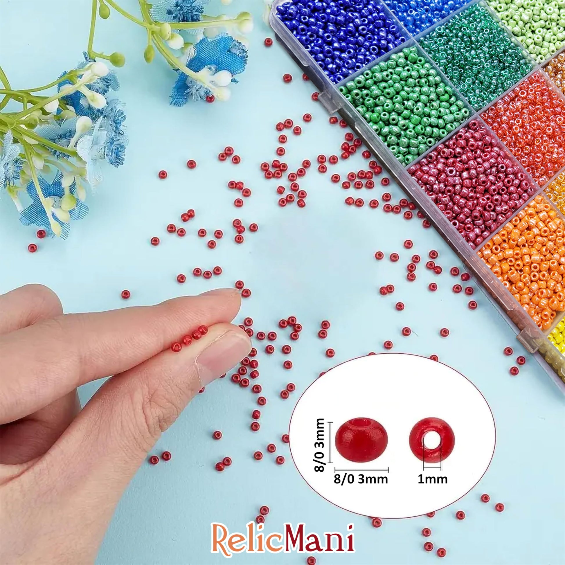 Multicolour 3mm beads work naturally in handmade accessories and bracelet making and help keep the design neat.