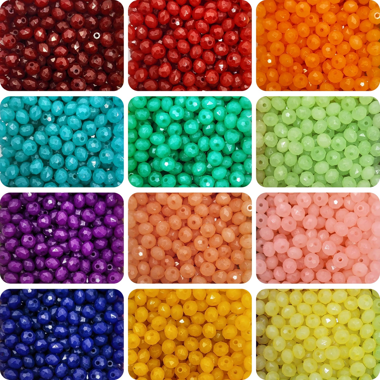 To add a clean decorative look, place opaque and rainbow 8mm beads into bracelet making, necklace making and DIY jewellery projects.