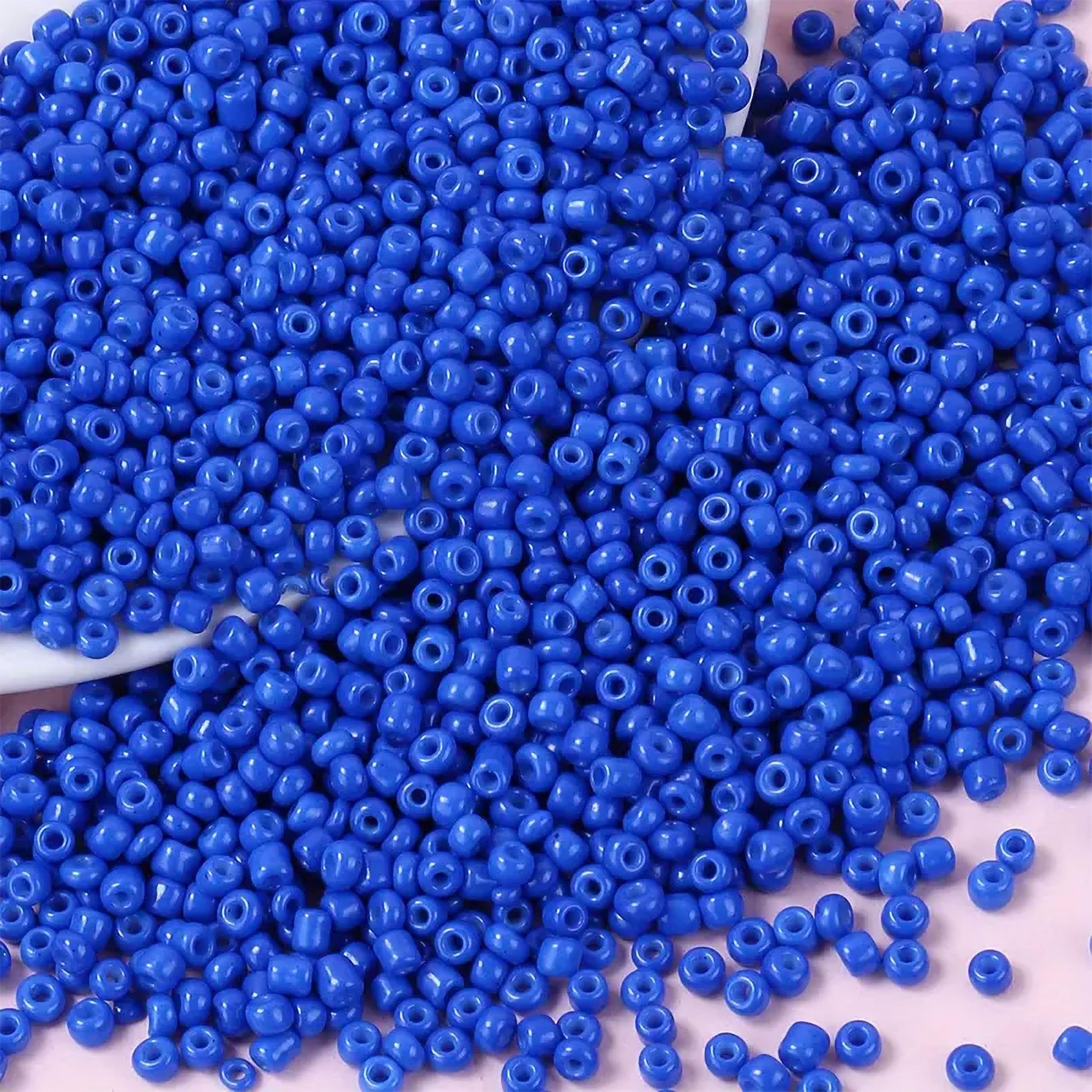 Blue 2mm and 02mm beads bring visual interest to bracelet making, necklace making and DIY jewellery projects with clean decorative look.
