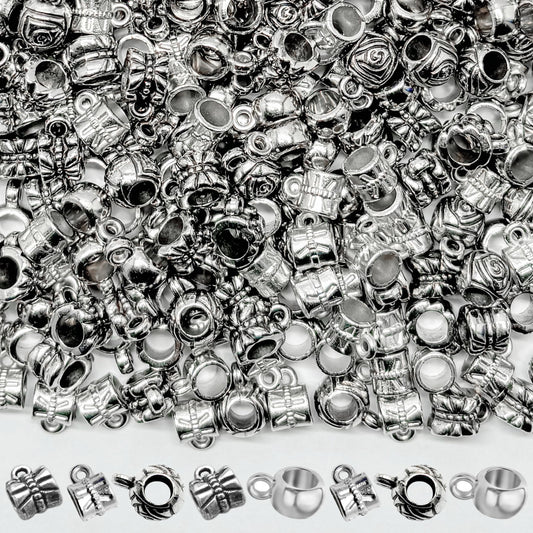 Oxidized Silver Jewellery Raw Material Set, Tibetan Spacer Combo product image