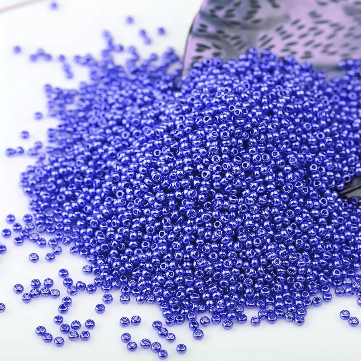 Blue 3mm beads help create clean decorative look with blue detail in bracelet making, necklace making and DIY jewellery projects.