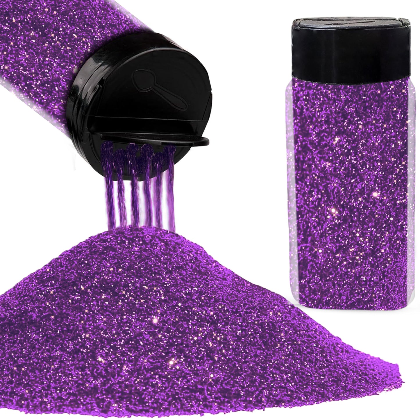 Add a sparkling look into resin art, card making and scrapbooking with voilet and multicolour 50g glitter powder.