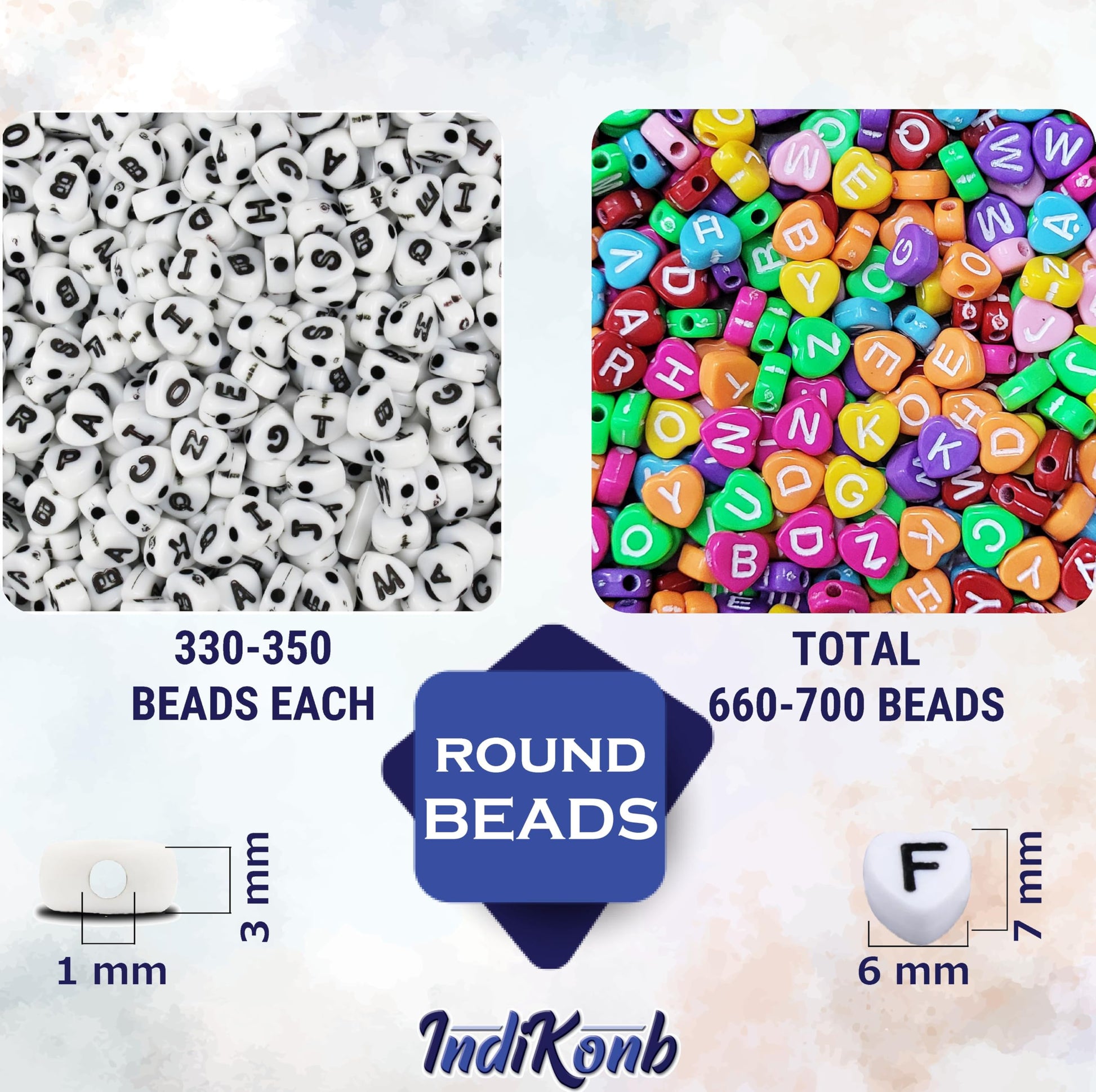 A clean option for necklace making and DIY jewellery projects, white heart and 8 m beads add a handmade beadwork accent to handmade projects.
