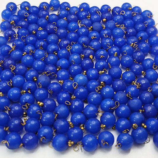 Blue and multicolour 8mm beads give necklace making a neat visual lift.