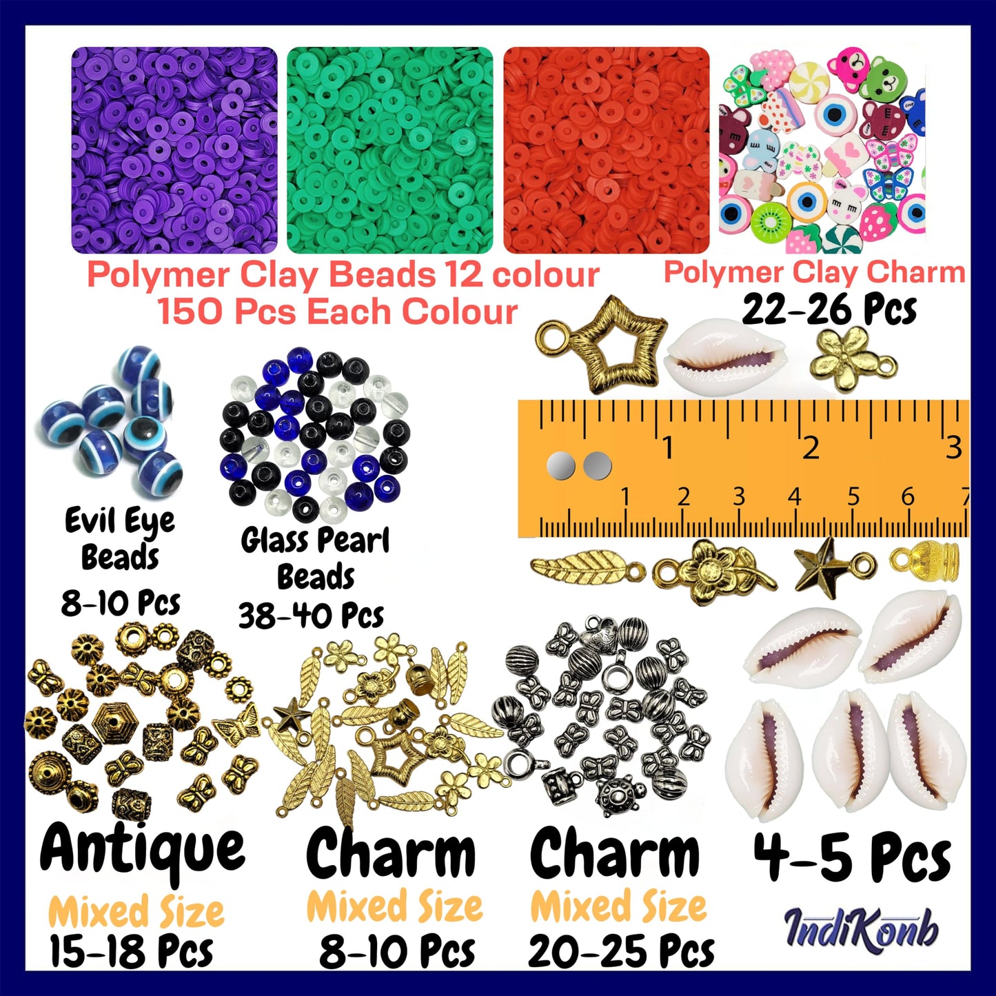 Gold and silver 8mm beads give necklace making and DIY jewellery projects a neat visual lift.