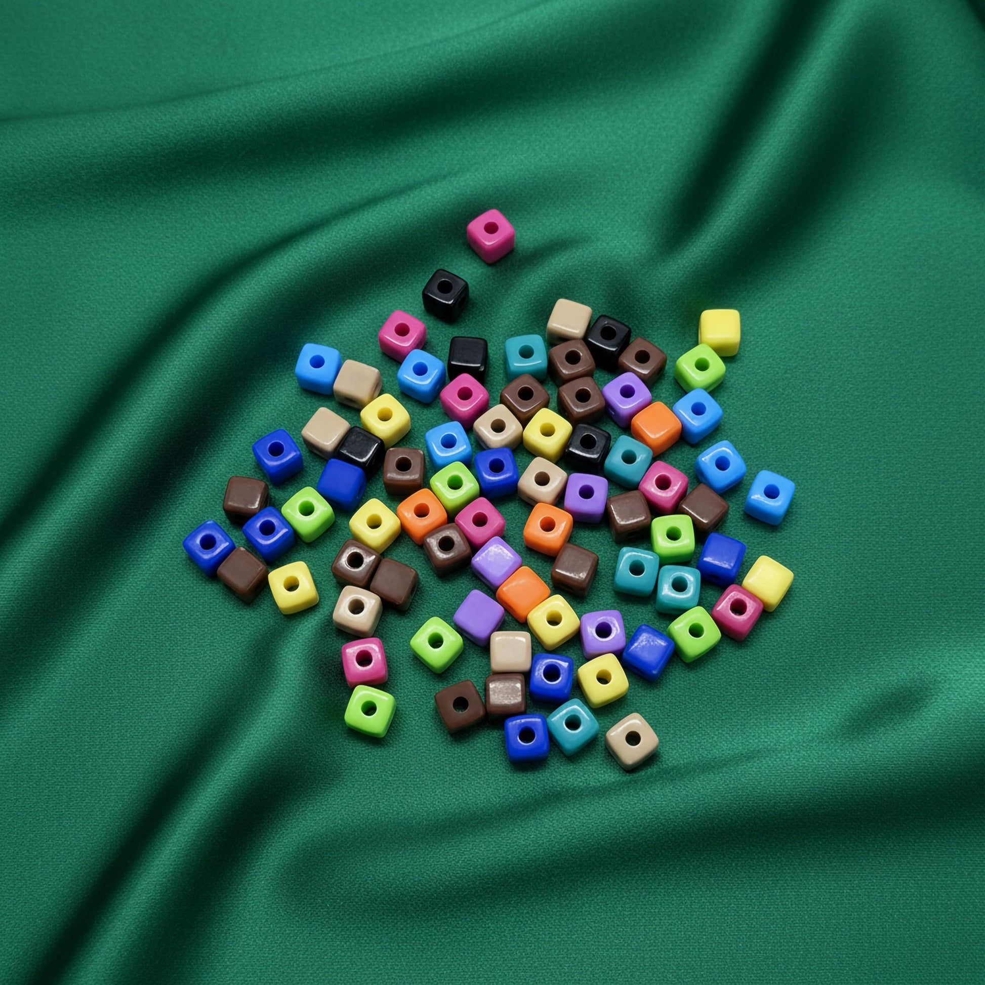 Make craft projects feel bright and organized with multicolor square beads for jewelry and accessories.