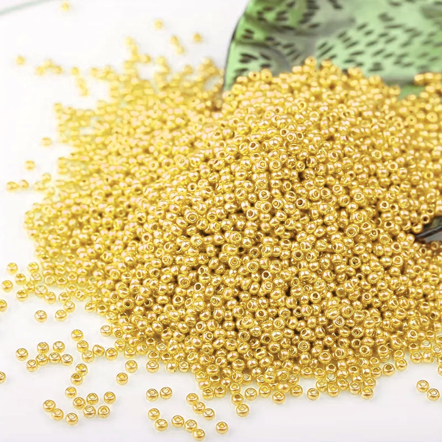 Yellow 3mm beads fit into bracelet making, necklace making and DIY jewellery projects without making the design feel heavy.