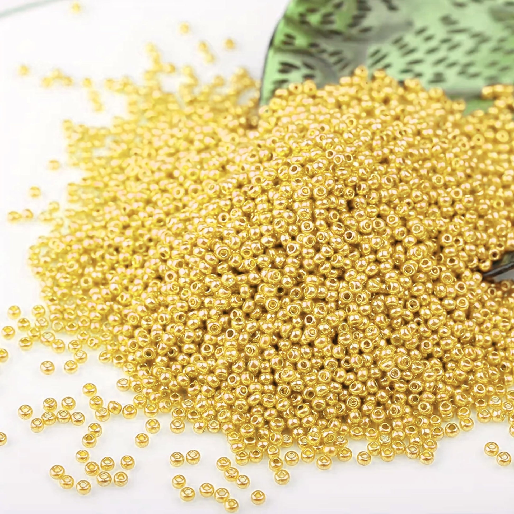 Yellow 3mm beads fit into bracelet making, necklace making and DIY jewellery projects without making the design feel heavy.