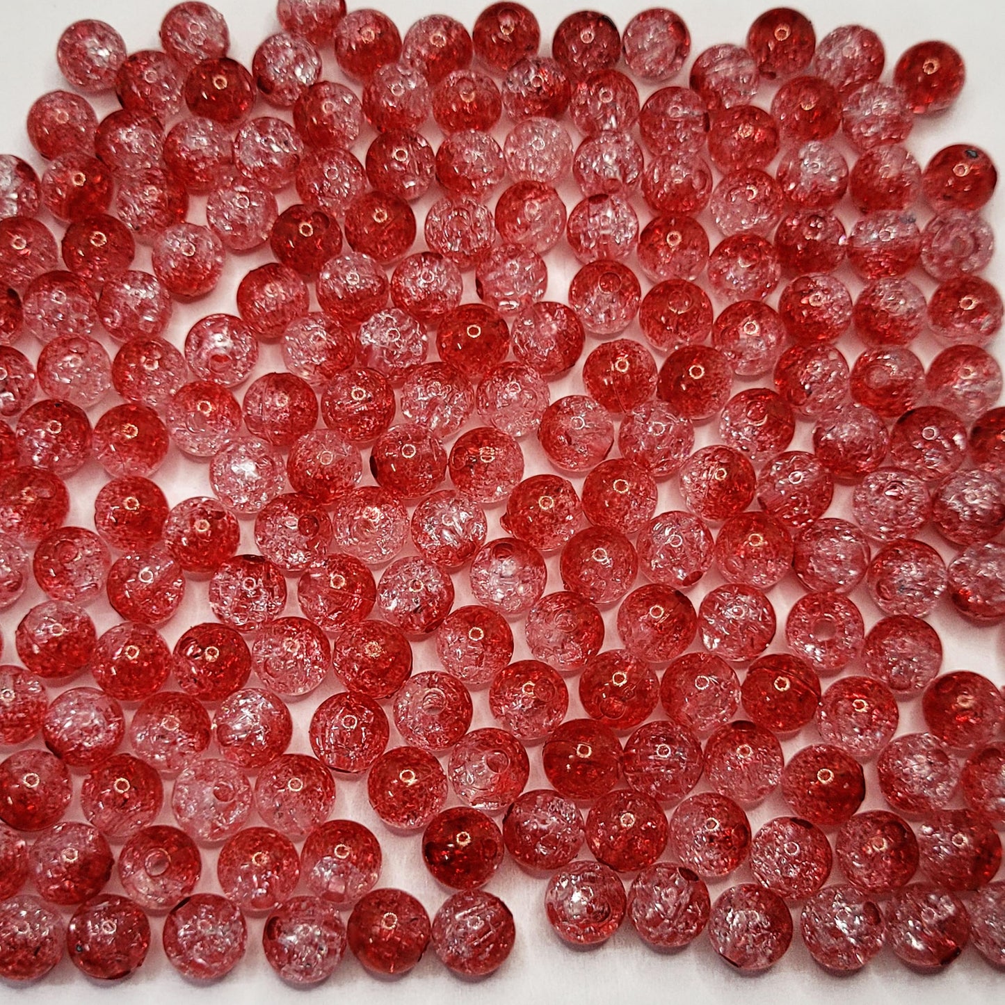 Red 8mm Crackle Dual Shade Craft Supplies for Bracelet and. Main product image showing the bracelet design and overall finish.