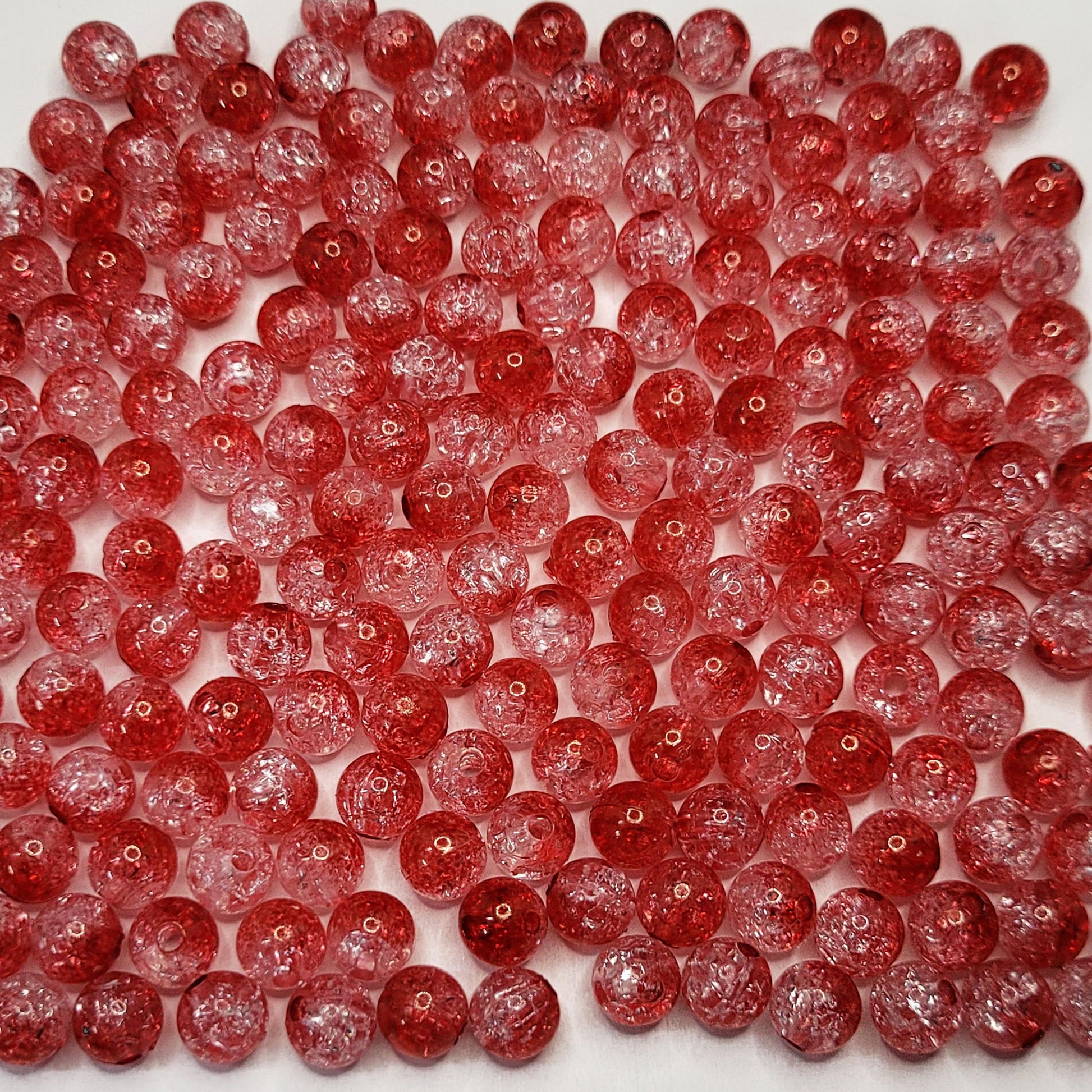 Red 8mm Crackle Dual Shade Craft Supplies for Bracelet and. Main product image showing the bracelet design and overall finish.