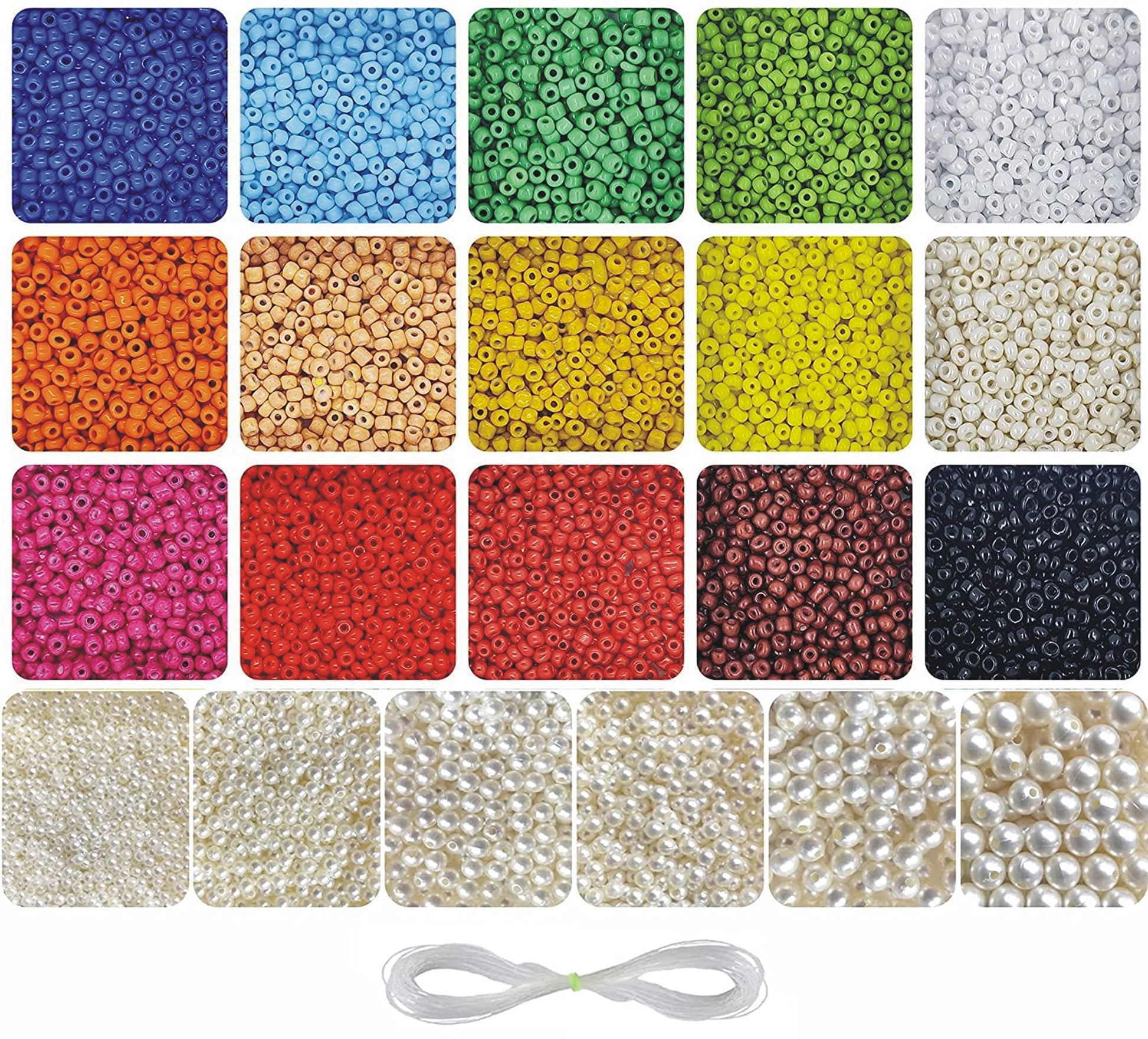 For neat results in bracelet making, necklace making and DIY jewellery projects, multicolour and multicoloured 3 mm and 2 m beads are a useful detail.