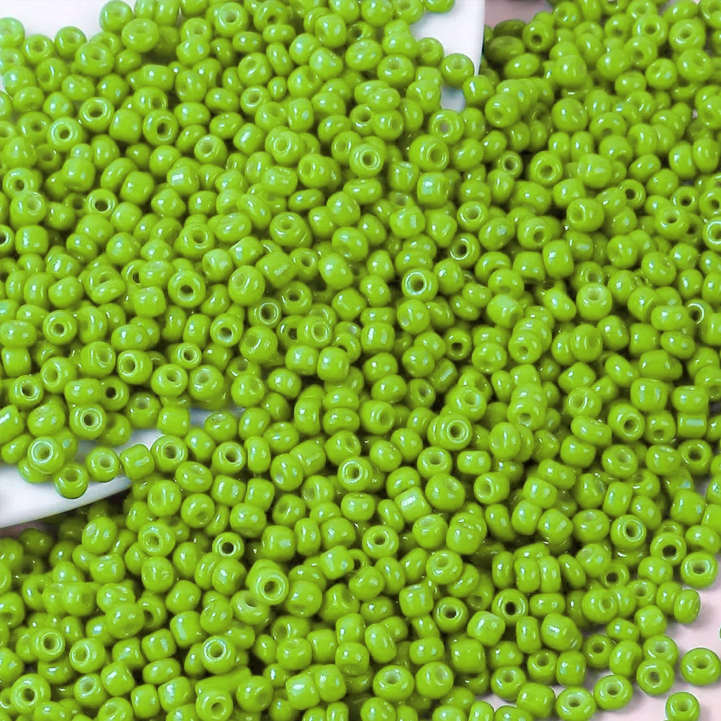 Bracelet making, necklace making and DIY jewellery projects can be finished with light green 3mm and 3 mm beads for clean decorative look.