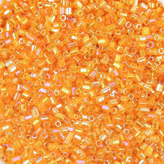 Light orange and rainbow 2.5mm small cut cylinder rainbow tubes 2.5mm colourful works naturally in DIY craft projects, creative hobby work and decorative handmade designs and helps keep the design neat.