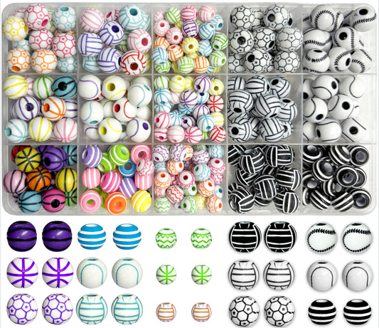 Sports Ball Beads Kit for Bracelet Making, Acrylic MUlticolor 3 product image