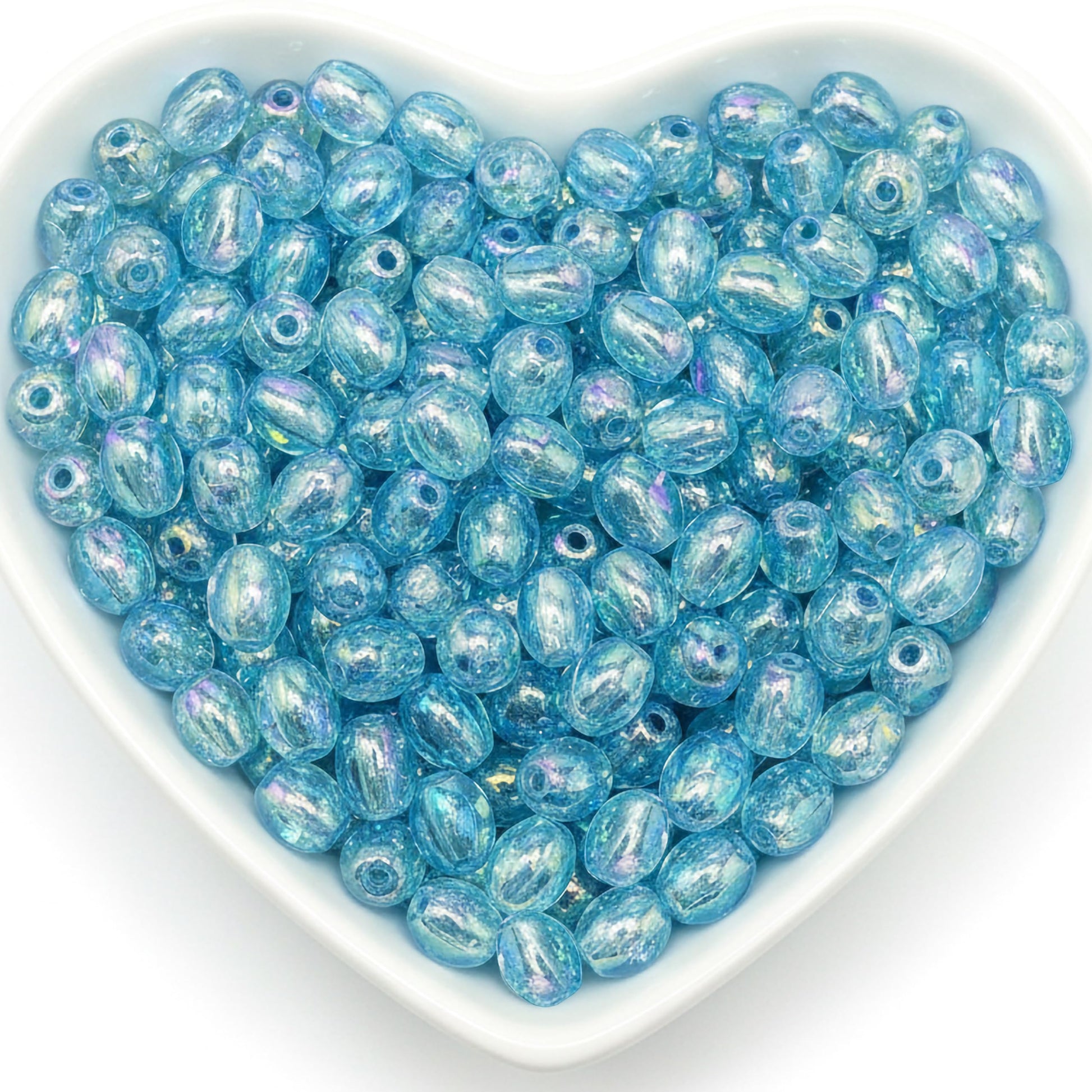 Glossy Rainbow Crystal Acrylic Beads for Jewelry Making, Sky Sky Blue product image