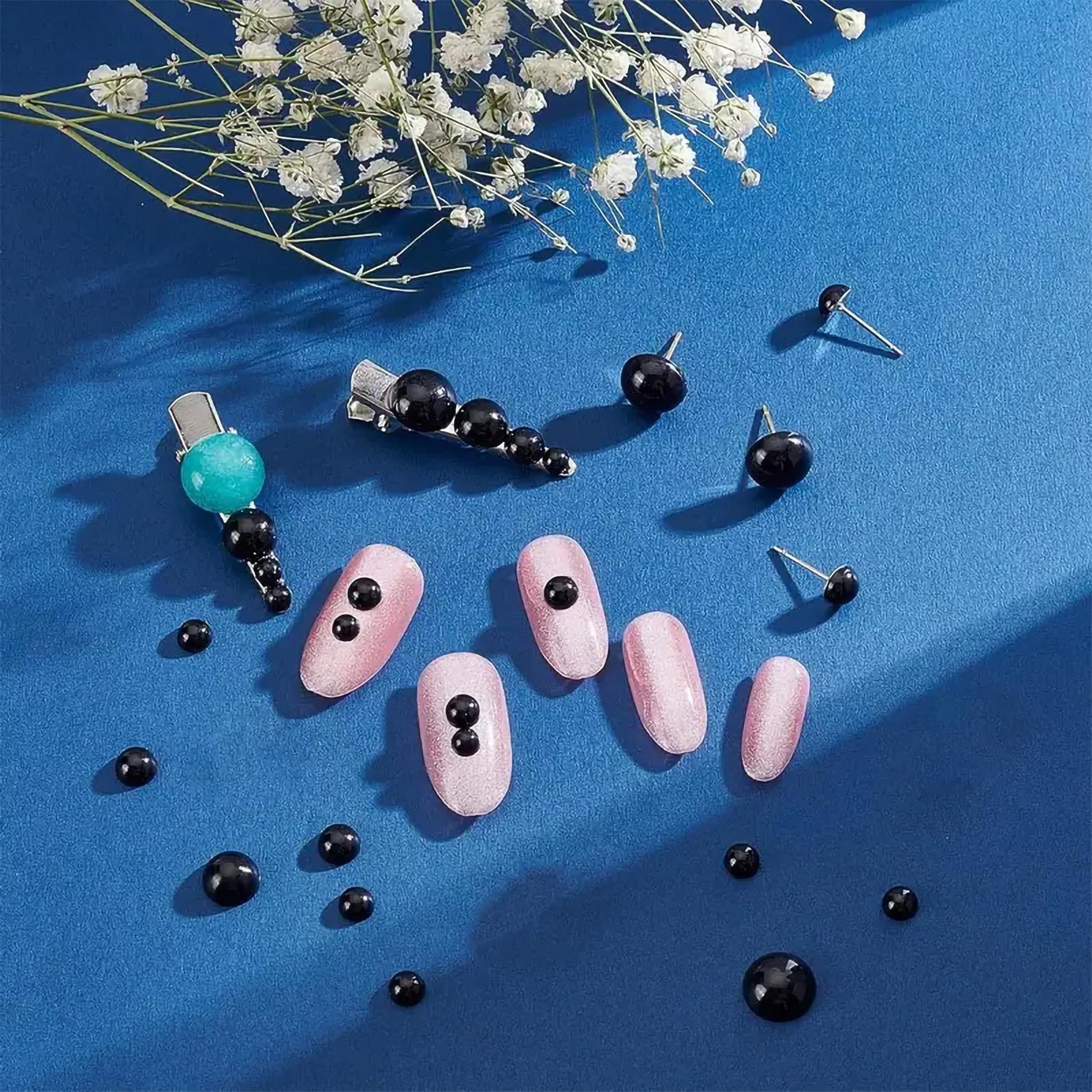 Use flatback pearls to add clean detail to garment embellishment and jewelry decoration.