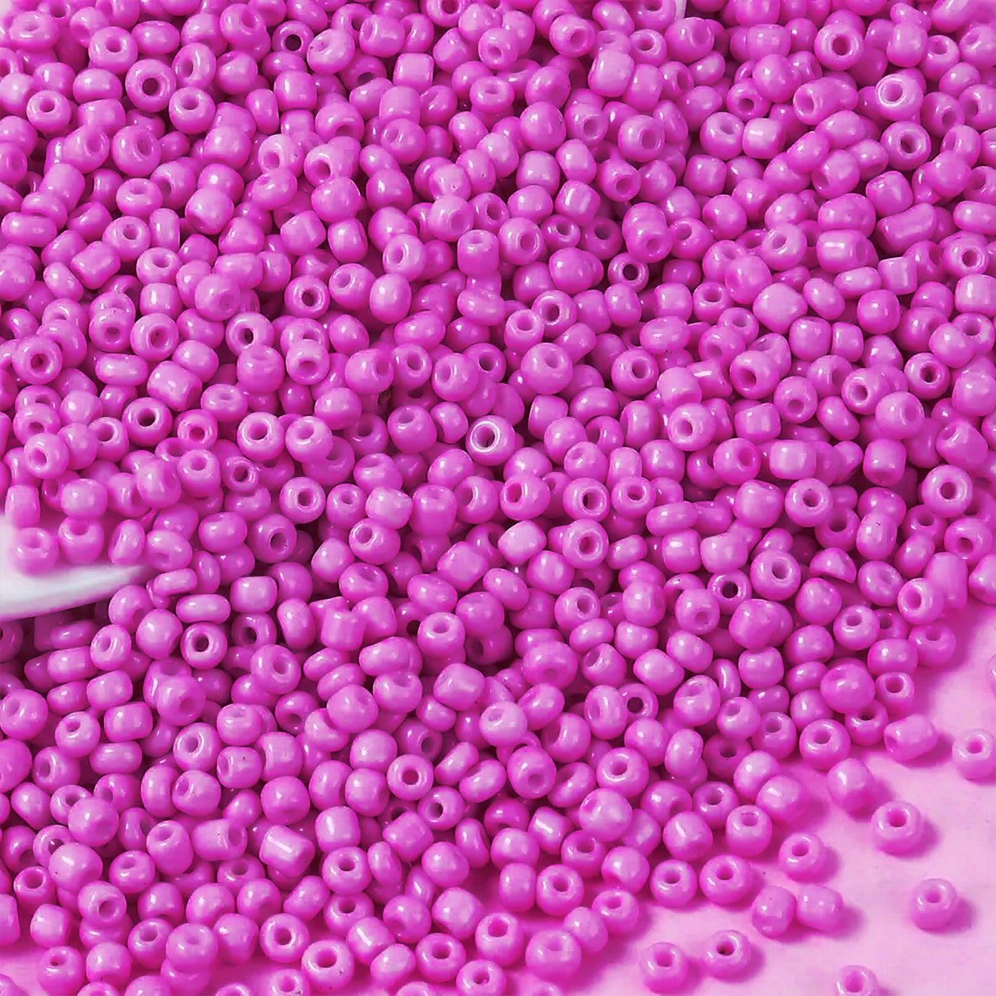 Bracelet making, necklace making and DIY jewellery projects can be finished with magenta 2mm and 02mm beads for clean decorative look.