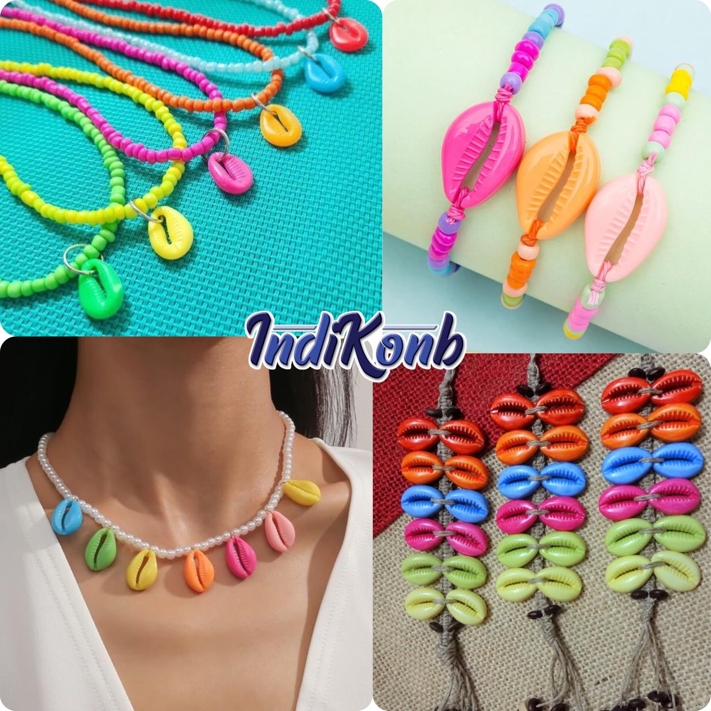 Make handmade jewelry feel warm and beachy with cowrie beads for creative designs.