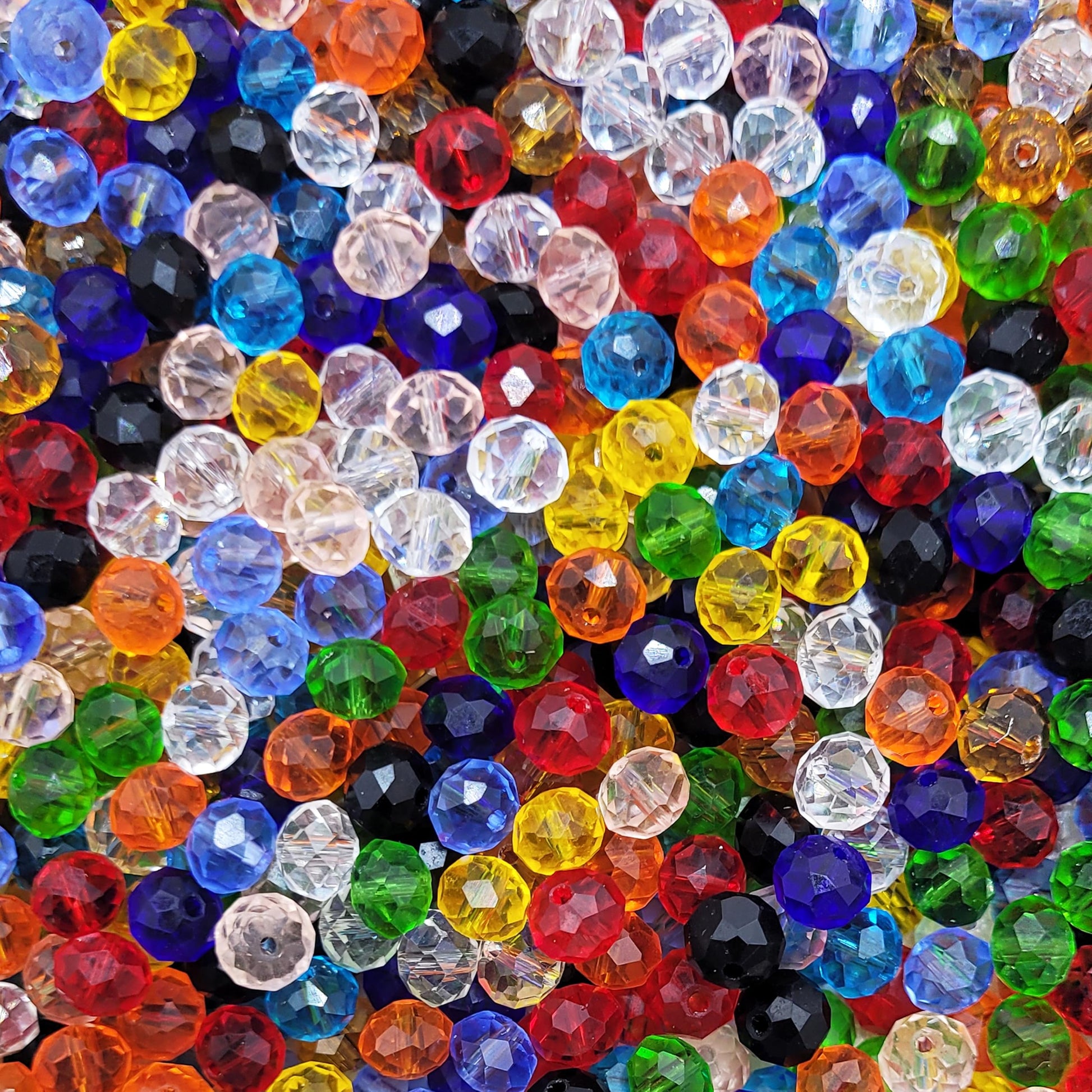 Multicolour and transparent 8mm and 90 grams beads work naturally in bracelet making, necklace making and DIY jewellery projects and help keep the design neat.