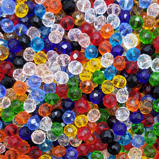 Multicolour and transparent 8mm and 90 grams beads work naturally in bracelet making, necklace making and DIY jewellery projects and help keep the design neat.