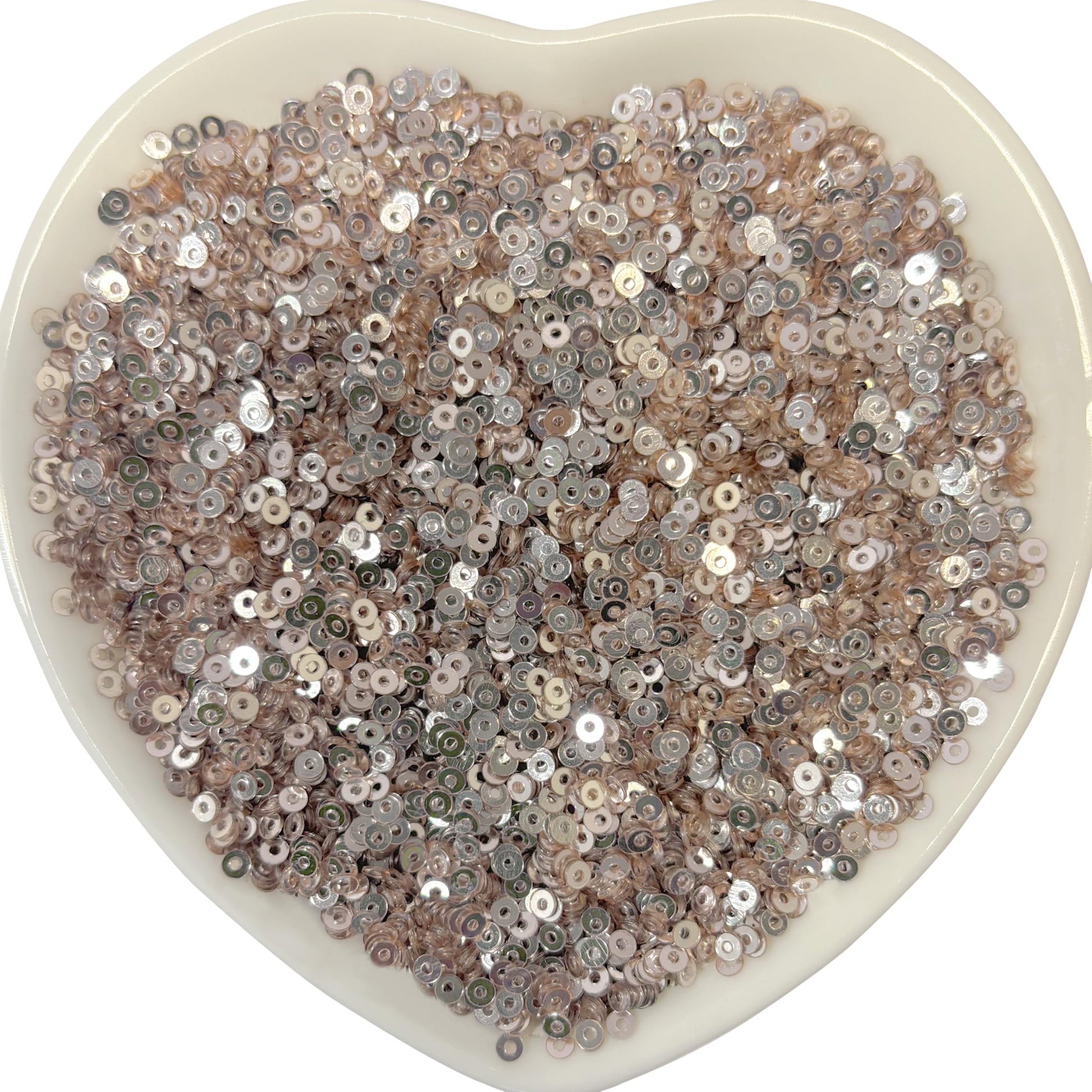 Embroidery Sequins, 2mm Flat Round Sitara, Shimmering Chumki LIGHT BROWN product image