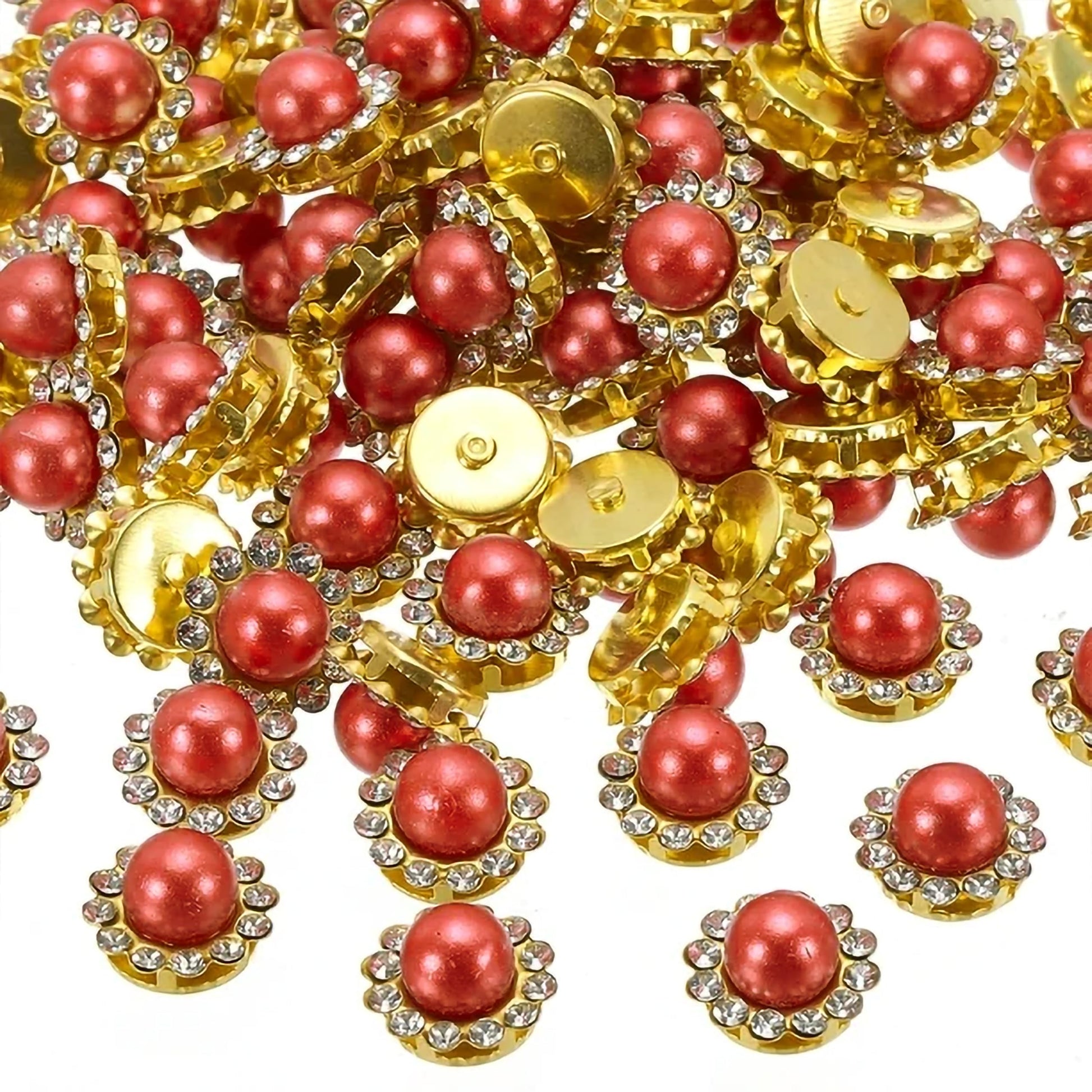 Red 10mm buttons work naturally in sewing, garment repair and fabric craft and help keep the design neat.