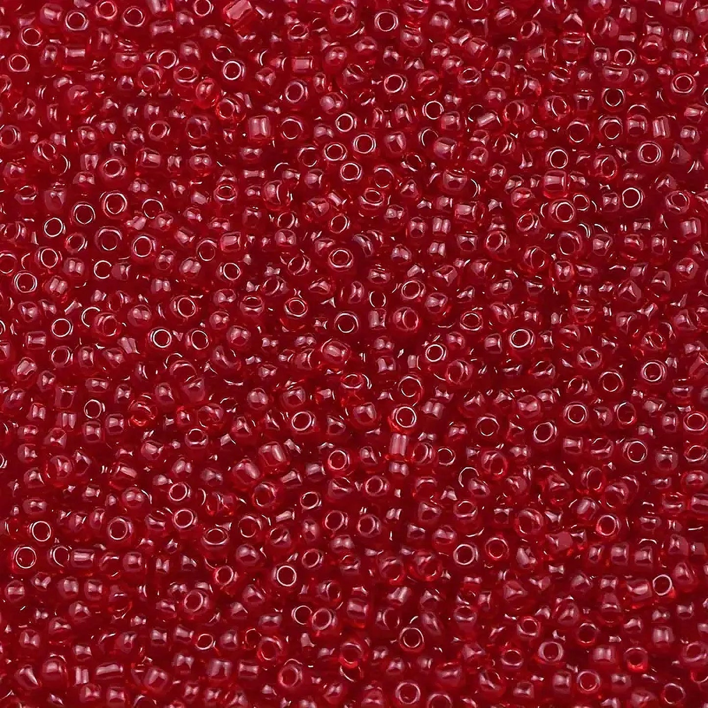 The look of red and transparent 3mm beads suits bracelet making, necklace making and DIY jewellery projects, especially for clean decorative look.