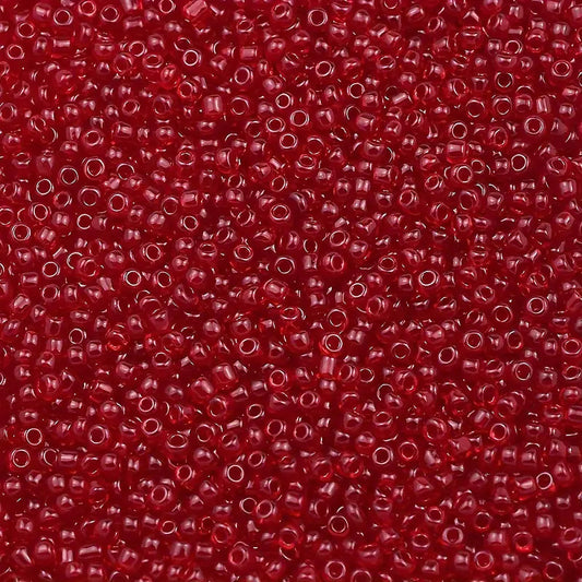 The look of red and transparent 3mm beads suits bracelet making, necklace making and DIY jewellery projects, especially for clean decorative look.