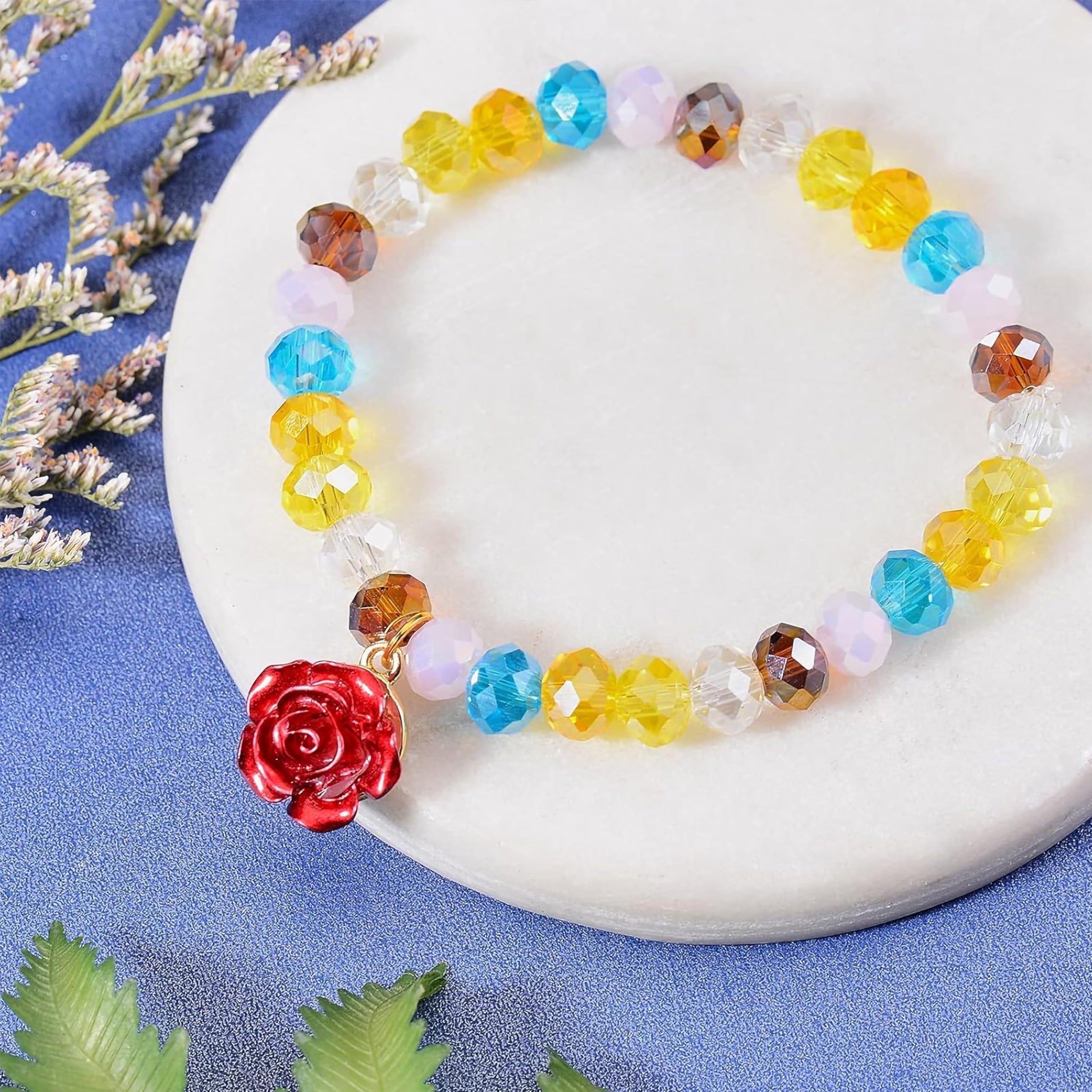 10mm Multicolored Crystal Glass Beads for Jewellery Making Multicolour image 5