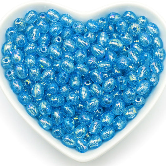 Glossy Rainbow Crystal Acrylic Beads for Jewelry Making Dark Blue product image