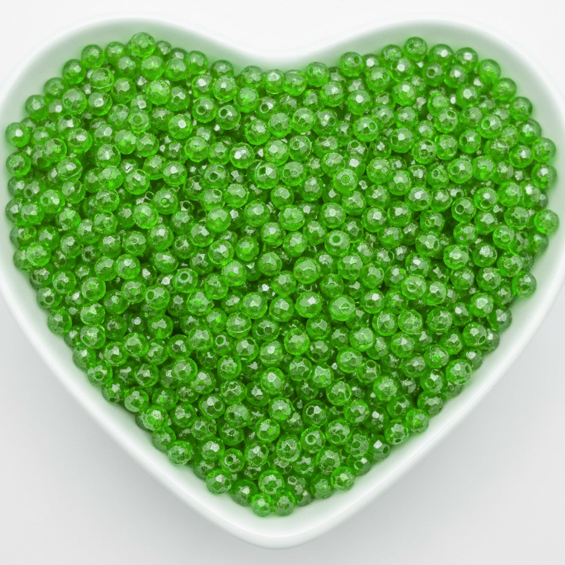 Crystal Rondelle Beads for Jewellery Making, 4mm Tyre Shape GREEN product image