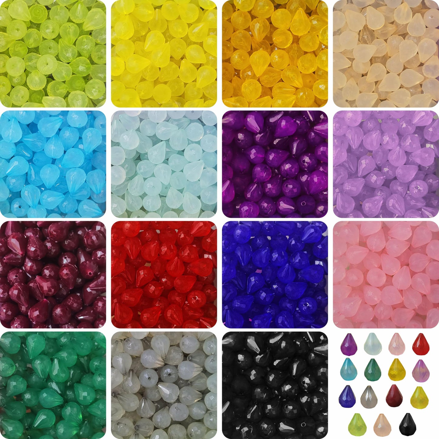 Monalisa Tear Drop Beads - 7x12mm (Set of 390)