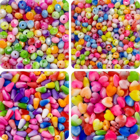 Multicolor Acrylic Marble Beads Set for Jewelry Making Multicolour product image